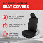 Motor Trend (2) Car Seat Covers for Front Seats with (2) Trimmable Car Floor Mats – Universal Fit Auto Accessories for Cars, 