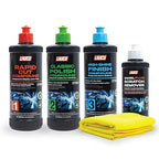 LAUCO Paint Correction Compounds Step 1, 2, 3 – 16oz, Swirl Remover 8oz Kits, with a Towel, Silicone-Free, Clear Coat Safe Scratch Remover, Swirl Correction & High Gloss Finishing