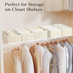 DIMJ Drawer Organizers Clothes, Set of 14 Dresser Organizer Bins, Fabric Closet Organizers and Storage, Shallow Drawer Divide