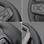 MEWANT Steering Wheel Cover for GMC Sierra Steering Wheel Cover for GMC Sierra 1500 / Sierra 1500 Limited/Sierra 2500 / Sierra 3500/ Yukon (XL) Hive Microfiber Leather