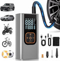 180PSI Tire Inflator Portable Air Compressor, 6X Faster Air Pump for Car Tires with Digital Pressure Gauge, 12V DC Adapter, LED Light, Portable Tire Inflator for Car, Motorcycle, Bike,Silver