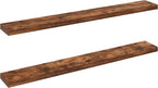 Ballucci Floating Shelves, 55" Wood Wall Shelf Set of 2, with Invisible Brackets for Bathroom, Living Room, Bedroom, Kitchen,