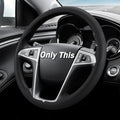 Steering Wheel Cover for Chevy (Chevrolet) Equinox 2010-2017/ GMC Terrain 2010-2017/ Buick Lacrosse 2010-2015/ Regal 2011-2013 (Perforated Black)
