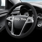Steering Wheel Cover for Chevy (Chevrolet) Equinox 2010-2017/ GMC Terrain 2010-2017/ Buick Lacrosse 2010-2015/ Regal 2011-2013 (Perforated Black)