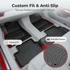 All Weather Floor Mats for 2016-2019 Chevy Cruze (No Fit 2016 Cruze Limited), Chevy Cruze Floor Mats, 1st and 2nd Maximum Coverage, 3D Waterproof TPE Rubber Protector Car Mats Full Set Liners