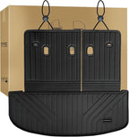 Cargo Liner with Backrest Mats for 2020-2025 Kia Telluride 7/8 Seats, TPE Protectors Full Set Fit for Kia Telluride Accessories Back