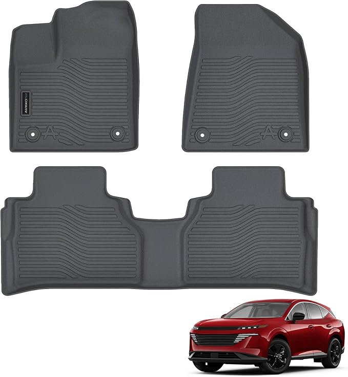 Auxko All Weather Floor Mats Fit for 2025 2026 Nissan Murano TPE Liners Accessories Guard Odorless Anti-Slip Floor Liners for 2025 2026 Nissan Murano