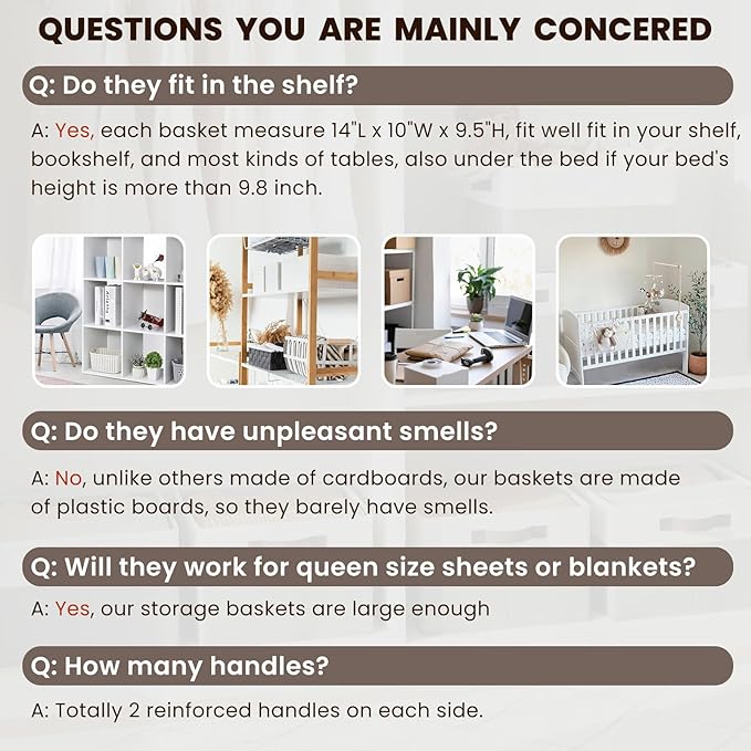 Criusia 6 Pack Closet Organizers and Storage Bins, Cute Dorm Room Essentials for Clothes Beddings Bags, Under Bed Storage Con