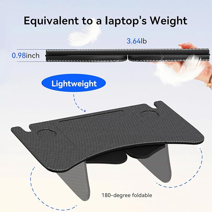 2024 Upgraded for Tesla Model Y/3 Accessories [Dual Folding,More Convenient] Car Tray Table for Eating，Working,Camping,Food Laptop Desk for Front and Rear Seats, Driver and Passenger