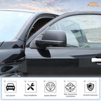Car Door Rear View Mirror Cover Trim Compatible with Toyota Tundra 2007-2021 Sequoia 2008-2020 Exterior Rearview Mirror Housing Cap Protector Accessories, Only Fit Without Turn Signal Lights Version