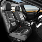 Coverado Car Seat Covers Full Set, Seat Covers for Cars, Front Seat Covers and Back Seat Cover Waterproof Leather Automotive 