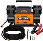 ALL-TOP 12V Air Compressor w/LCD Control Panel to Preset Target Pressure, 150PSI 12.35CFM Air Pump Inflator for Overland (Dual Cylinder)