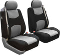 FH Group Front Set Cloth Car Seat Cover for Bucket Seats, Universal Fit, Airbag Compatible, Seat Covers for SUV, Van, Gray