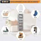 6-Shelf Hanging Storage Closet Organizer, Linen Rv Storage and Organization for Wardrobe, Inside, Camper Accessories, Nursery