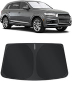 TINGLU Sun Shade for Audi Q7 SUV 2016-2024 2025 Accessories Windshield Sun Shade Window Shade UV Rays Protection Sun Visor Cover with Steering Wheel Sunshade Storage Bag