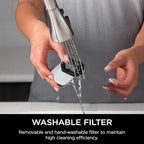 Shark WV410BL WANDVAC Cordless Hand Vacuum, Ultra-Lightweight & Portable with Powerful Suction & Tools for Pets, Designed for