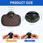 Multifunctional Car Anti-Slip Mat,Car Dashboard Mat,360° Rotatable Phone Holder Dashboard Pad with Temporary Parking Number,C