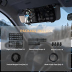 OneTigris Rigid Car Sun Visor Organizer, Fiberglass MOLLE Visor Panel – Tactical Overhead EDC Storage for Truck, SUV, Jeep & Emergency Gear