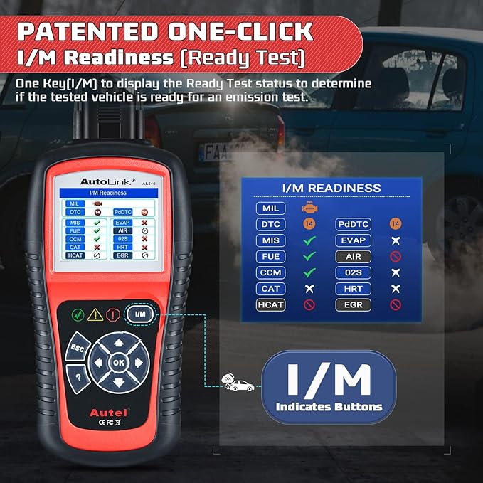 Autel AutoLink AL519 OBD2 Scanner Enhanced Mode 6 Car Diagnostic Tool Check Engine Code Reader CAN Scan Tool, Advanced Ver. of