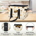 Reusable Grocery Bags Heavy Duty Shopping Bags Foldable Large Tote Bags with Long Handles & Hard Bottom