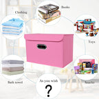 STOREONE Fabric Storage Cube Bins Foldable Organizer Container Collapsible Basket with Lids and Metal Handles, for Home, Bedr