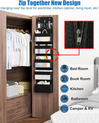 Over Door Organizer, 6 Shelf Camper Storage for RV Bathroom, Behind The Door Storage, Hanging Organizers for Toy Diaper Bedro