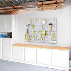 WALMANN 4-Pack 12"x16" Metal Pegboard Panels for Garage, Tool Organizer Pegboard for Pegboard Hooks - Compatible with 1/8" & 