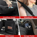 2 Pack Leather Front Car Seat Covers,Universal Breathable Full Surround Leather Car Seat Cover Protector,Split Waterproof Lux