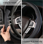 Steering Wheel Cover for Ford F150 2015-2020/ F250 2017-2022/ F350 2017-2022/ F450 2017-2022/ F550 2017-2022/ Ford Expedition 2018-2021 Steering Wheel Protector for Ford Steering Wheel Accessories
