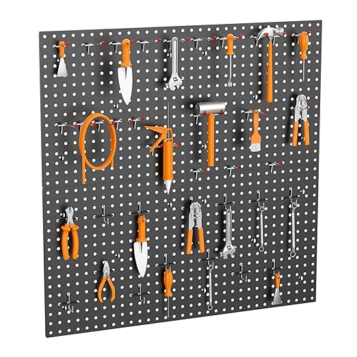TORACK 4 PCS 16 x16 in Pegboard Panels for Wall Garage Tools Organizer Pegboard for Workbench, Modular Peg Board Tool Board(P