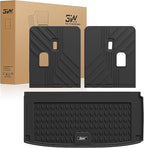 3W Trunk Mat with Backrest Mat Fit 2022-2025 2026 Acura MDX Accessories, Cargo Mat and Seat Back Cover Protector TPE All Weather, Black