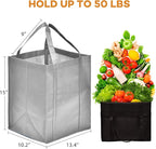 JERIA 24-Pack Reusable Grocery Bags，Large Washable Foldable Shopping Bags，Heavy Duty Tote Bags with Reinforced Handles