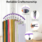 Legging Organizer for Closet, Metal Yoga Pants Hanger w/Rubber Coated 4 Pack w/10 Clips Hold 40 Leggings, Hangers Space Savin