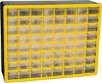 Akro-Mils 64-Drawer Plastic Drawer Storage Cabinet for Garage Organization, Bead Organizer, Building Bricks Storage, Teacher 