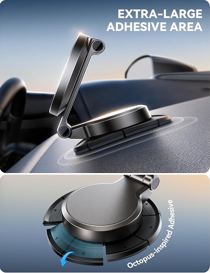JOYROOM for MagSafe Car Mount Charger, [All-Metal] 15W Fast MagSafe Car Charger, Magsafe Car Mount Dashboard for iPhone 17 Pro Max Air/16 15 14 13 12 Pro Max Plus, Dark Blue