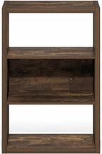 Furinno Viola Book Shelf, 3-Tier Bookshelf, Extra Thick Frame Bookcase with Open Shelf, Open Back Design, 11.3" x 23.2" x 35.