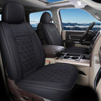 Coverado Car Seat Covers Full Set, Leather RAM 1500 Seat Covers Protectors Compatible with 2002-2025 Dodge RAM 1500 2500 3500