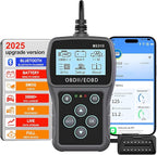 Bluetooth OBD2 Scanner Diagnostic Tool with Battery Tester: Check Engine Code Reader - Plug & Play with Live Data and Trip