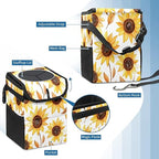 Car Trash Can – Multi-Purpose, Lightweight and Portable with Durable Water-Resistant Coating, No Installation Required, Practical and Ample Capacity, Variety of Colors.Beautiful Sunflower