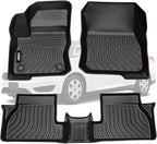 VIWIK Ford Focus Floor Mats for 2012-2018, All Weather Protection, TPE, Custom Fit 1st & 2nd Row, Car Floor Mats Ford Focus, Non-Slip, Waterproof, Easy to Clean, Odorless, Full Coverage