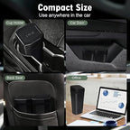Car Trash Can with Lid - Mini Car Garbage Can Bin for Cup Holder - Black Small Leakproof Vehicle Trash Bin for Back Seat, Cute Automotive Accessories Organizers and Storage for Door SUV Truck