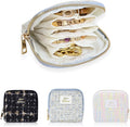 Stratalife Travel Jewelry Case Organizer for Women Portable Jewelry Box with Small Pouches for Gemstones Healing Crystal Brac