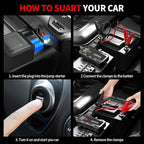 FOWAWU 22800 mAh 6000 A Peak Jump Starter for 12 V Vehicles (10 L Petrol / 8 L Diesel) and Moto, Car Battery Jump Starter