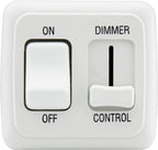 12 Volt DC Dimmer Switch for LED, Halogen, Incandescent - RV, Auto, Truck, Marine, and Strip Lighting (Large Slider, White)