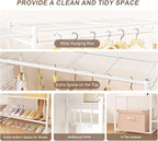 Neprock Clothing Racks for Hanging Clothes with Shelves, Portable Closet System Organizer Garment Rack for Clothes Storage, M