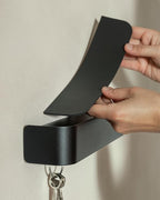 Kazai. Key Holder for Wall 'Tone' | Minimalist Key Hooks Design from Berlin | Modern Key Hanger with Metal Shelf | Key Hook W