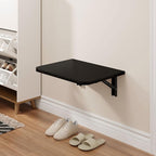 Foldable Floating Wall Shelves 16 inch, Bathroom Shelves Wall Mounted,12" Deep Wood Floating Kitchen shelves,Easy to Install 