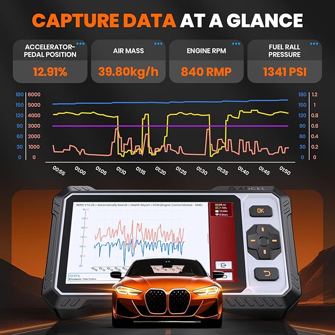 ANCEL FX6000 Bidirectional OBD2 Scanner - ABS, SRS, Transmission & Engine, Car Scanner Diagnostic Tool with Oil/EPB/BMS/SAS