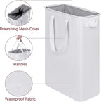efluky Slim Laundry Basket, Narrow Laundry Hamper with Handles, Collapsible Dirty Clothes Hamper, Tall Laundry Bin for Laundr