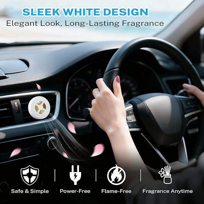 Car Fragrance Holder Compatible with Bath & Body Works Refills (Not Included), Air Freshener Vent Clip or Visor Clip, Refilla